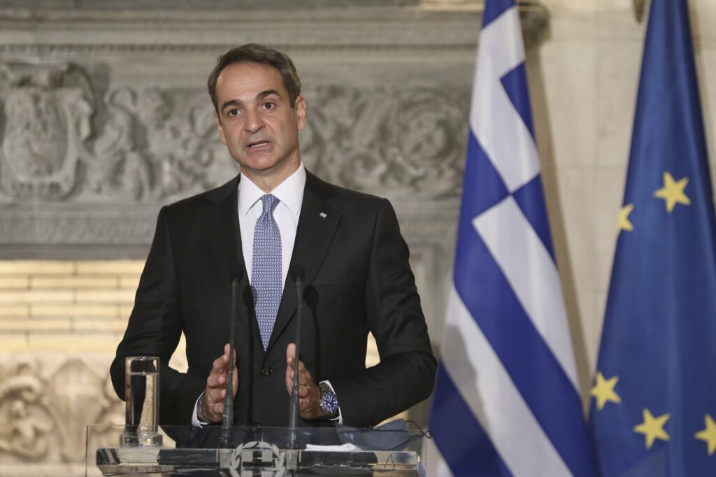 Yunanistan başbakanı ve yeni demokrasi partisi'nin lideri kiryakos miçotakis fotoğraf: associated press