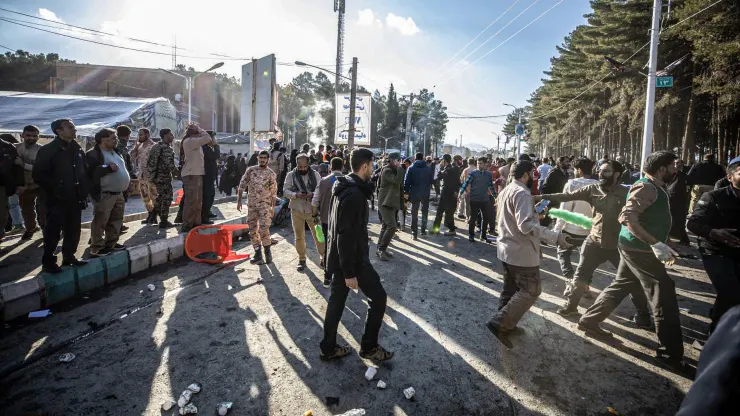 Kasım süleymani'nin anma töreninde patlamalar yaşandı. Fotoğraf: mehr news