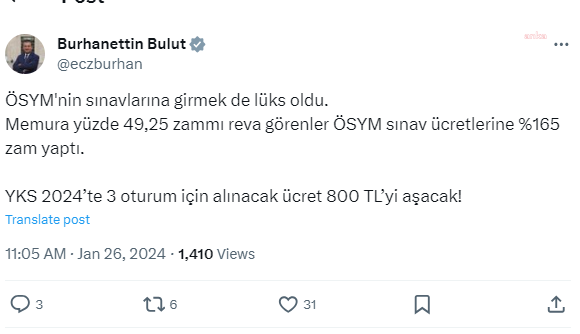 Ösym'nin sınavlarına girmek de lüks oldu