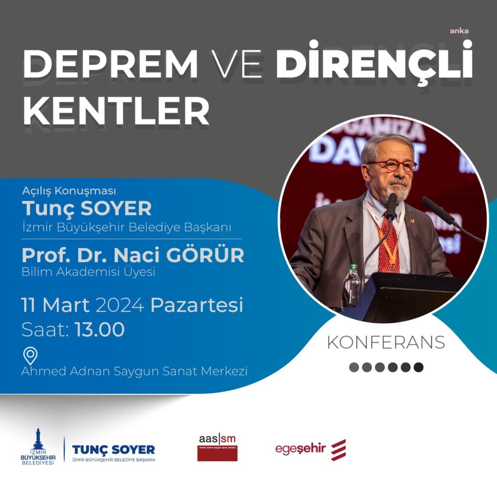 Prof. Dr. Naci görür, i̇zmir'de deprem ve dirençli kentleri anlatacak