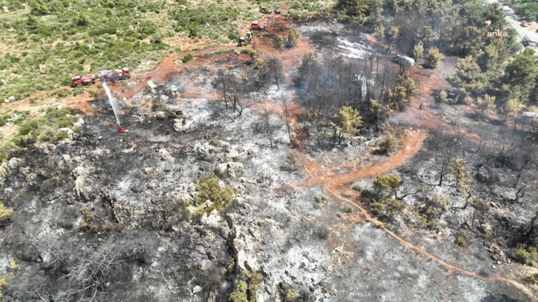 Konyaaltı'nda ormanlık alanda çıkan ve kısa sürede büyüyen yangın, Antalya Büyükşehir Belediyesi İtfaiyesi ekipleri ve ilgili kurumların müdahalesi ile söndürüldü.