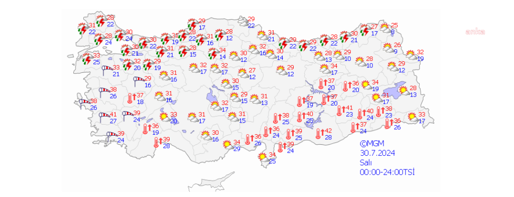 6 il için sağanak yağış uyarısı