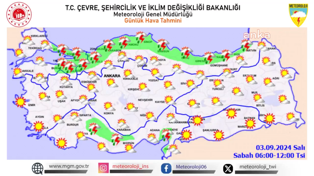 Meteoroloji: 9 ilde kuvvetli yağış bekleniyor