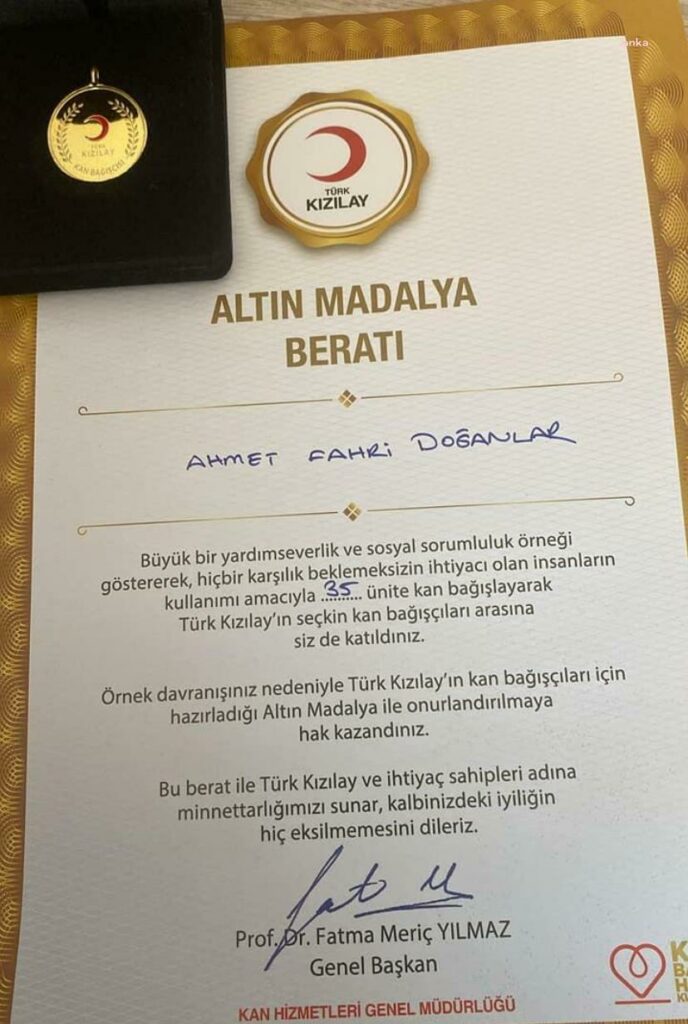 Kızılay'ın verdiği altın madalyada altın oranı sıfır çıktı