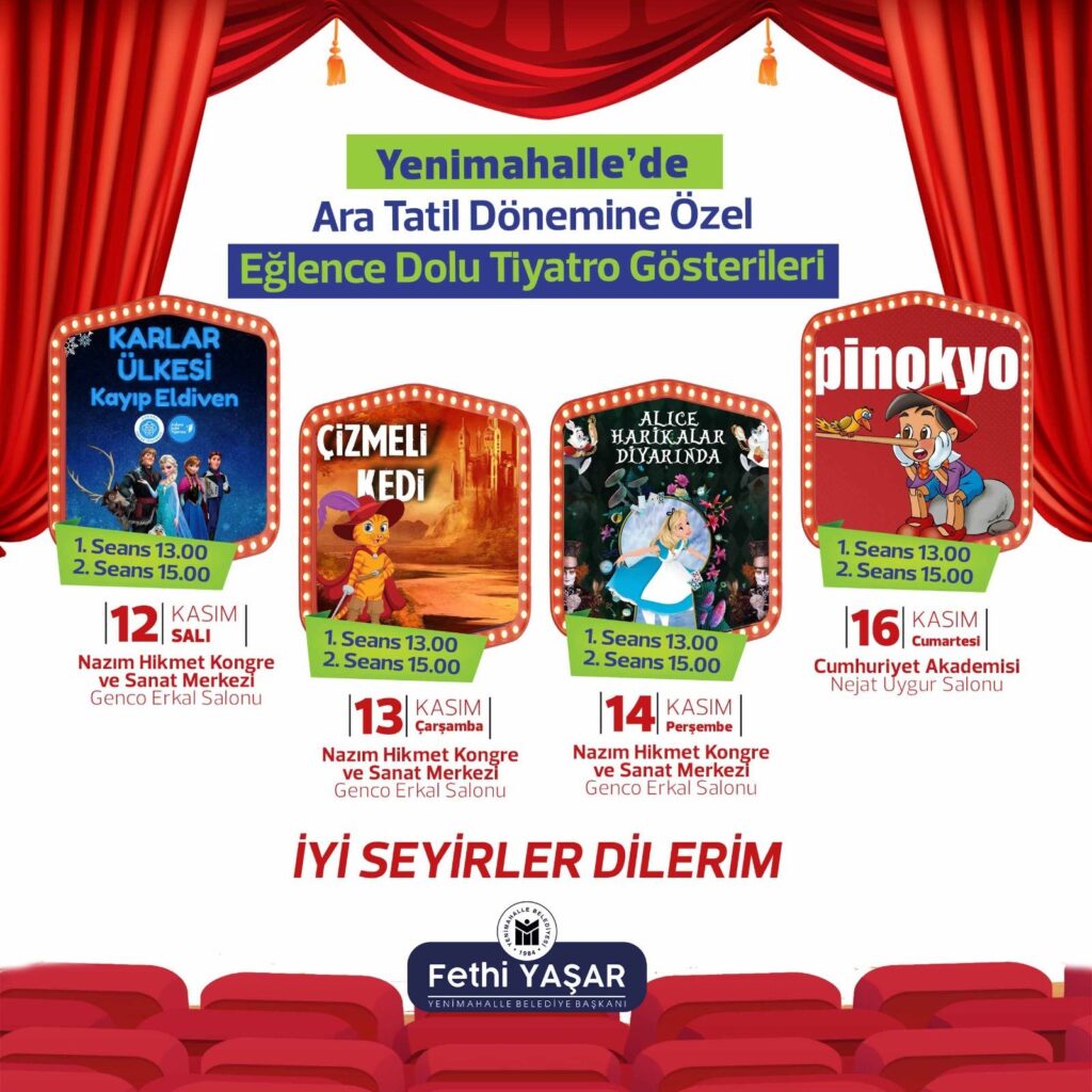 Yenimahalle’de çocuk tiyatro festivali başlıyor