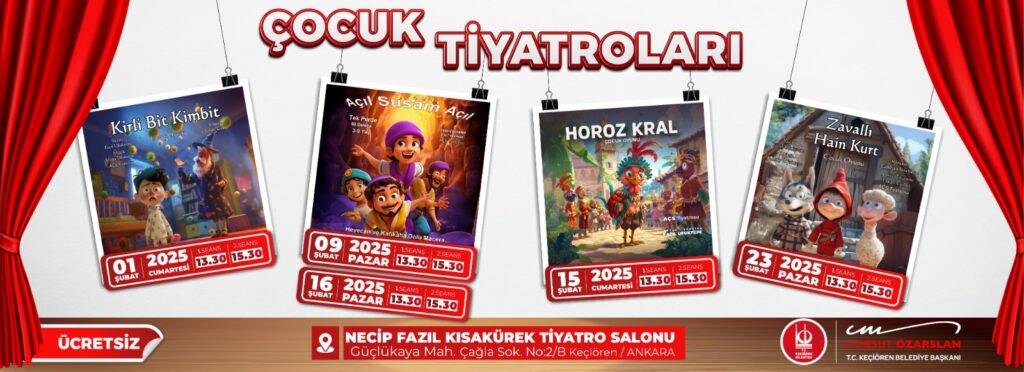 Keçiören'de çocuklar için tiyatro zamanı