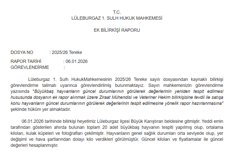 Gürer: 20 Büyükbaş Icradan Satılık Belge 2
